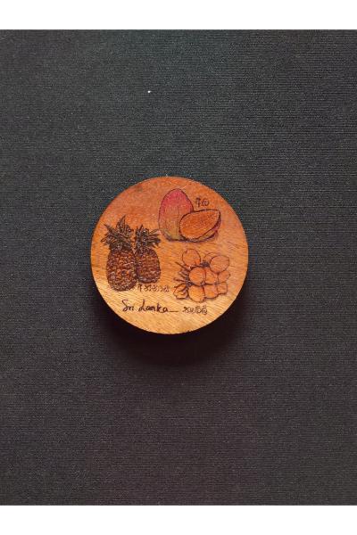 Wooden Fridge magnet - Sri Lankan fruits 